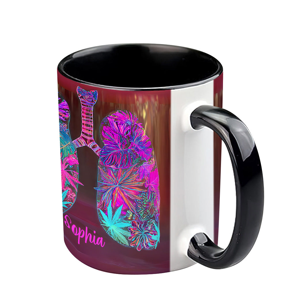 Stoner Chick Lungs - Personalized Weed Accent Mug