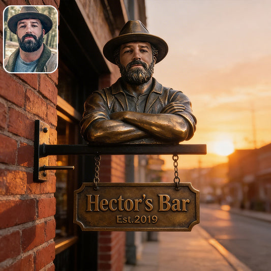 Every Man’s Signature Sign - Personalized Father Wooden Wall Mount Sign