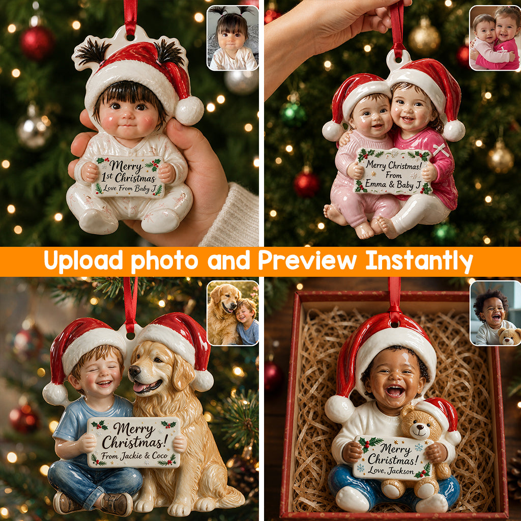 Custom From Any Photo - Personalized Kid Premium 3D Ornament