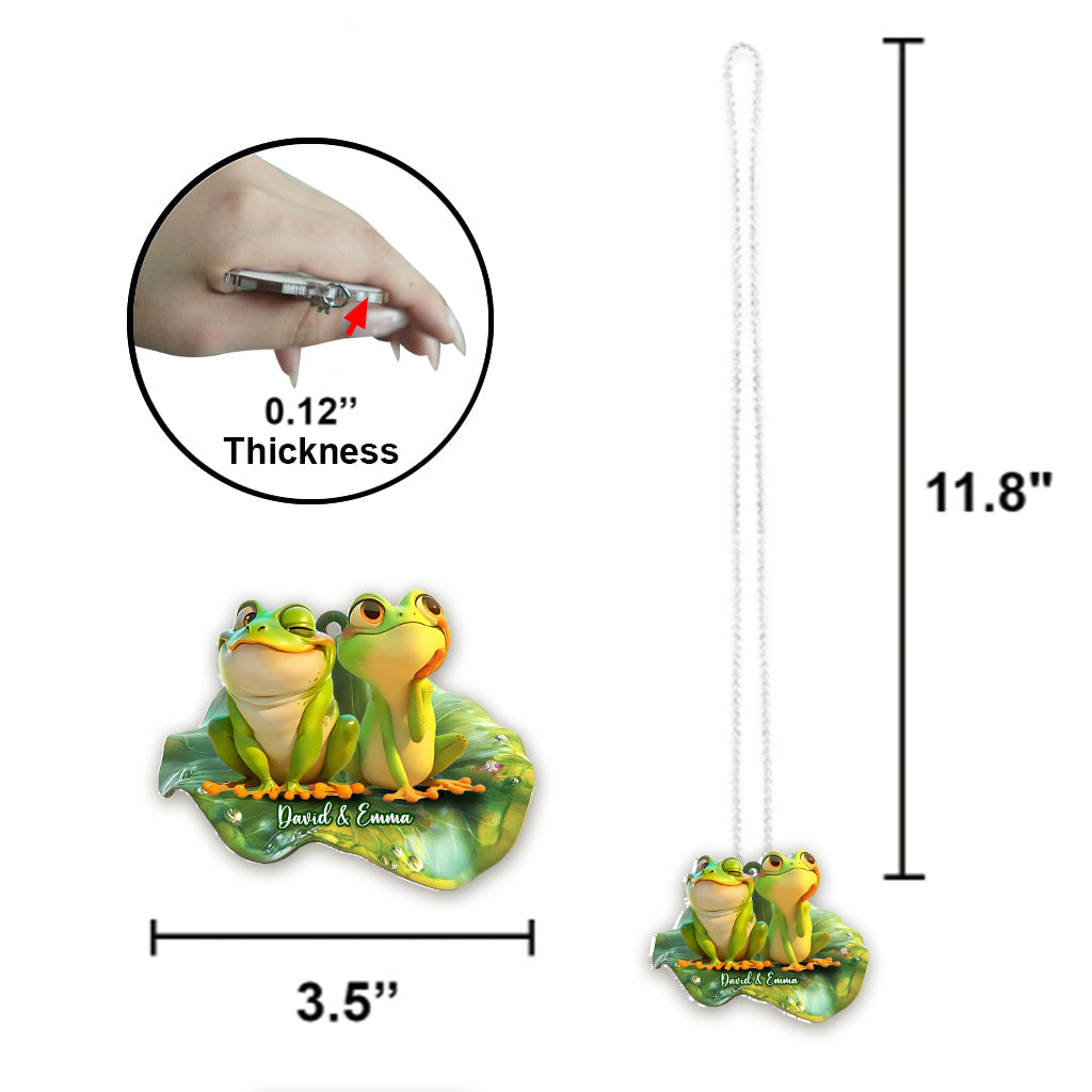 Frog Couple - Personalized Frog Car Ornament