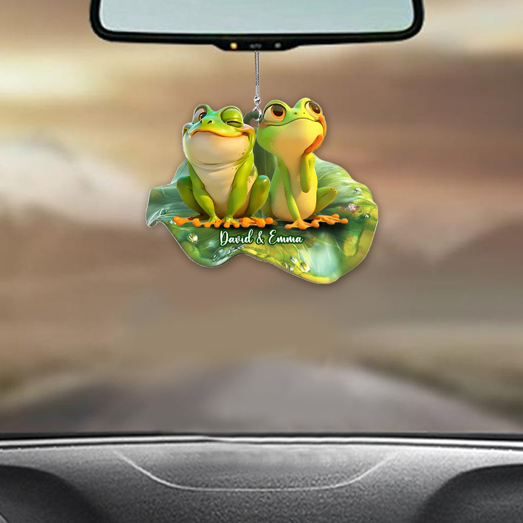 Frog Couple - Personalized Frog Car Ornament