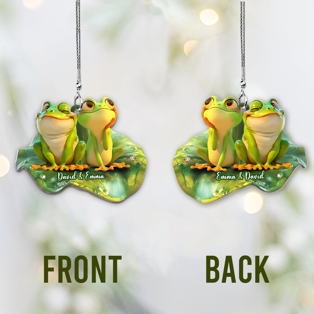 Frog Couple - Personalized Frog Car Ornament