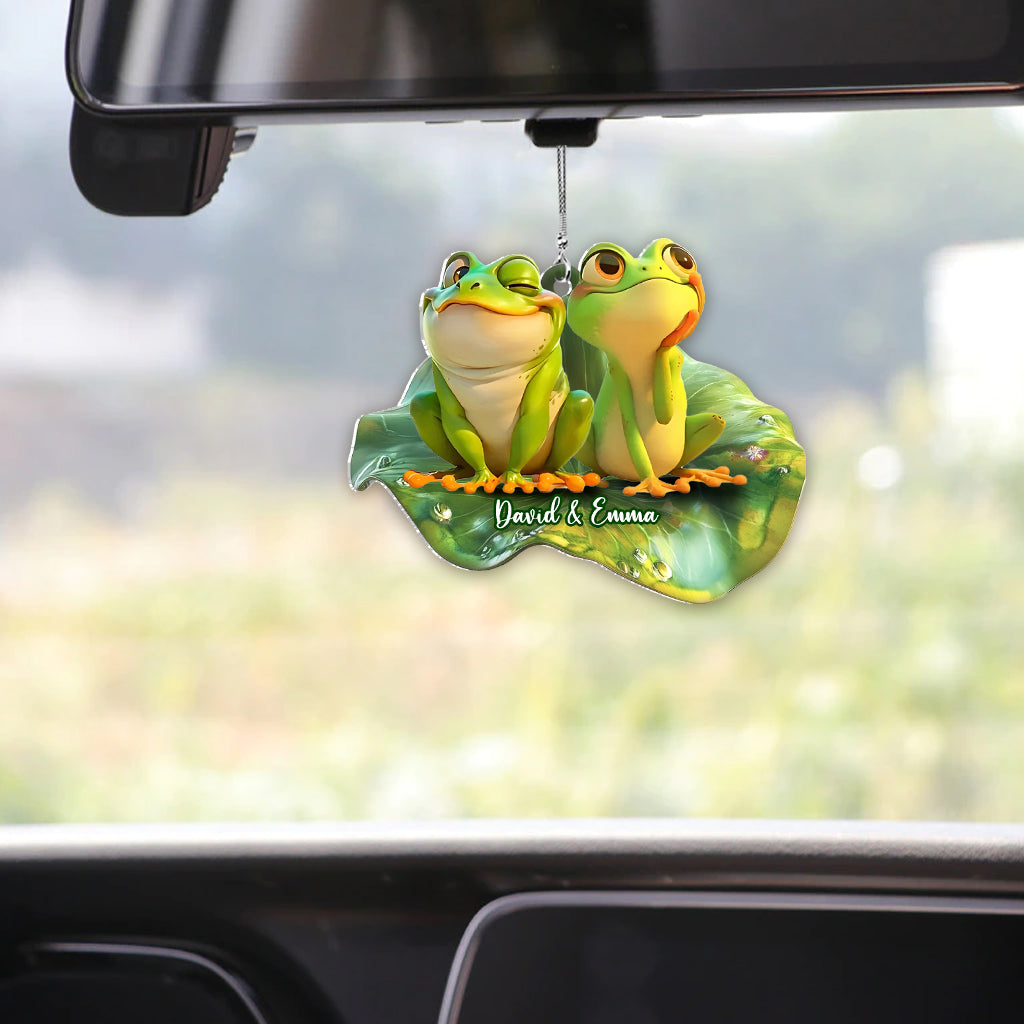 Frog Couple - Personalized Frog Car Ornament