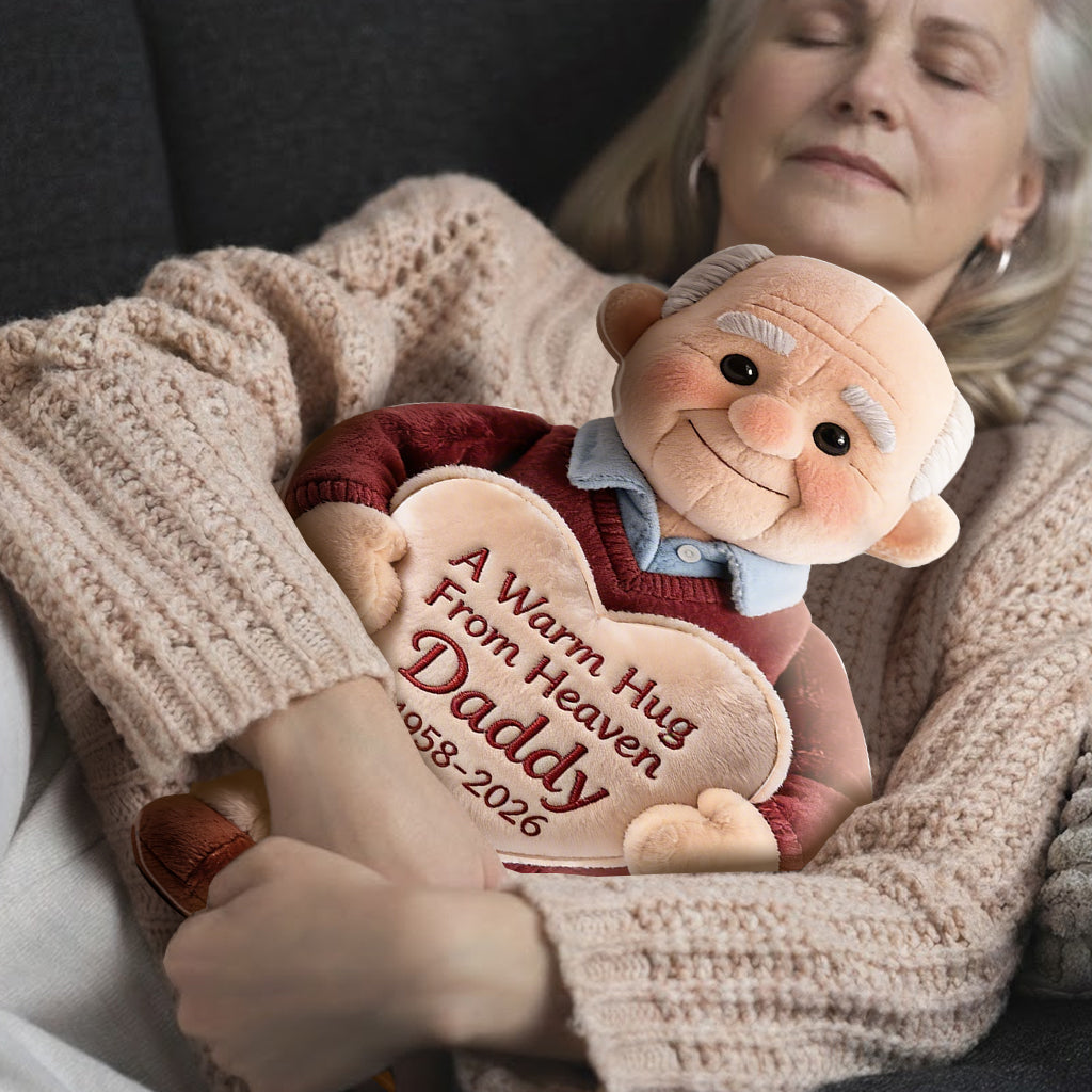 A Warm Hug From Heaven - Personalized Memorial Hot Water Bottle With Cover