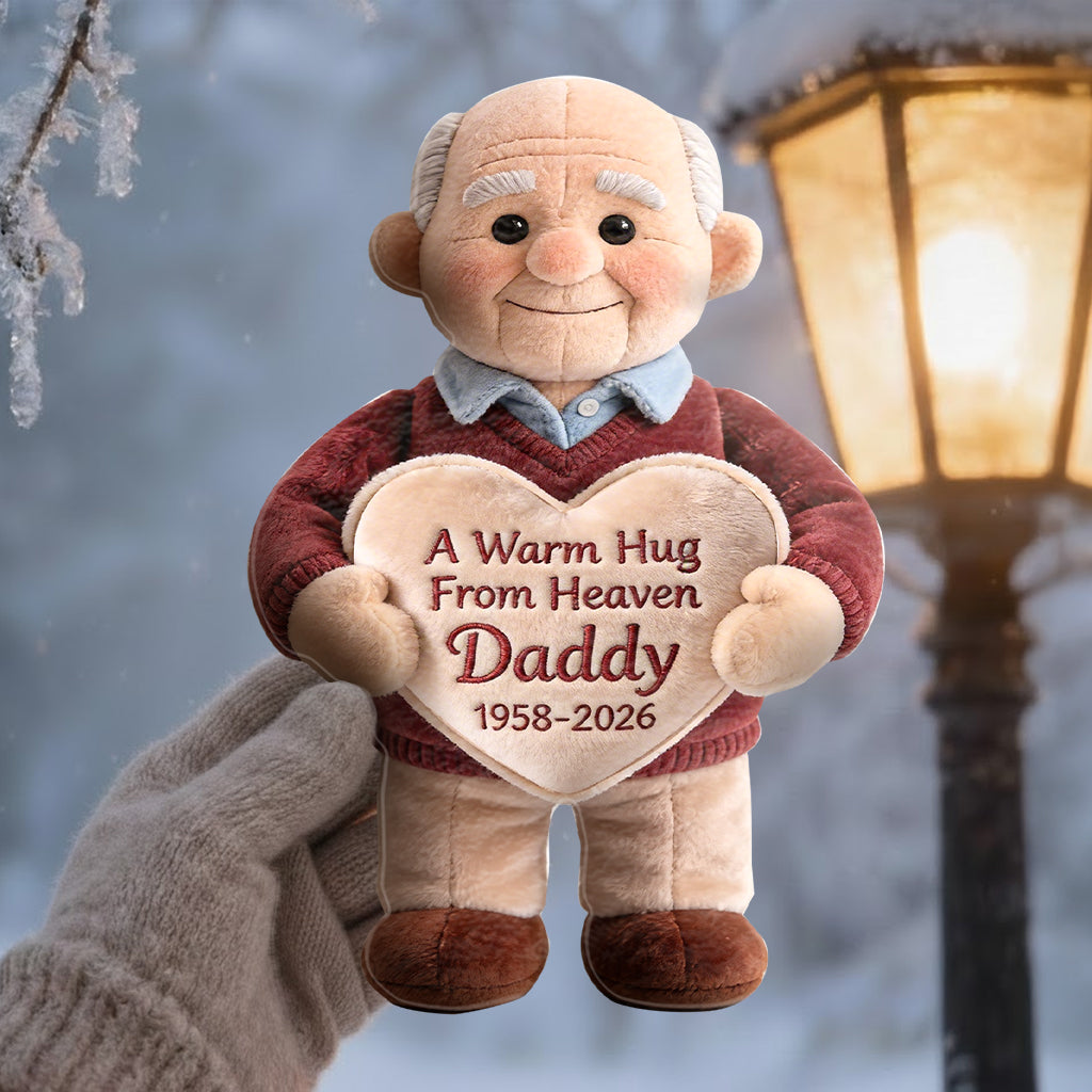 A Warm Hug From Heaven - Personalized Memorial Hot Water Bottle With Cover