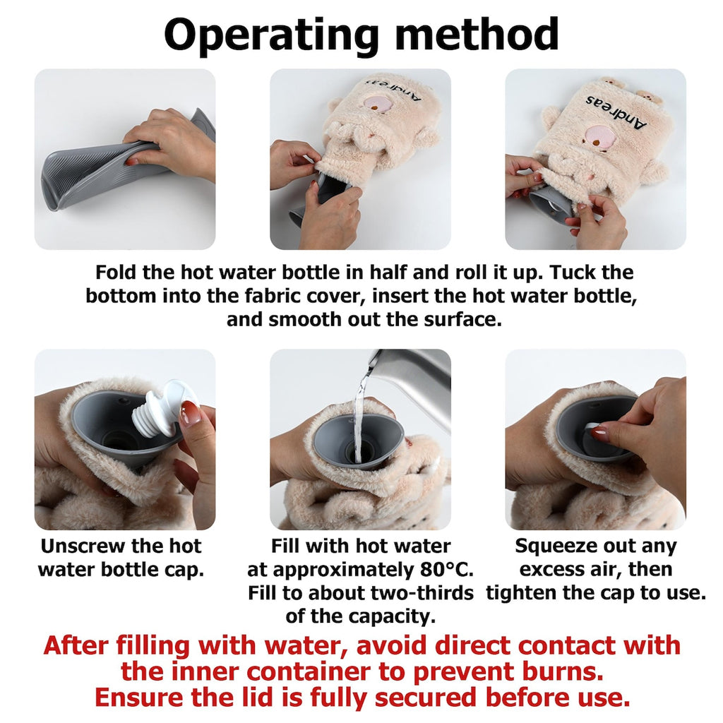 A Warm Hug From Heaven - Personalized Memorial Hot Water Bottle With Cover