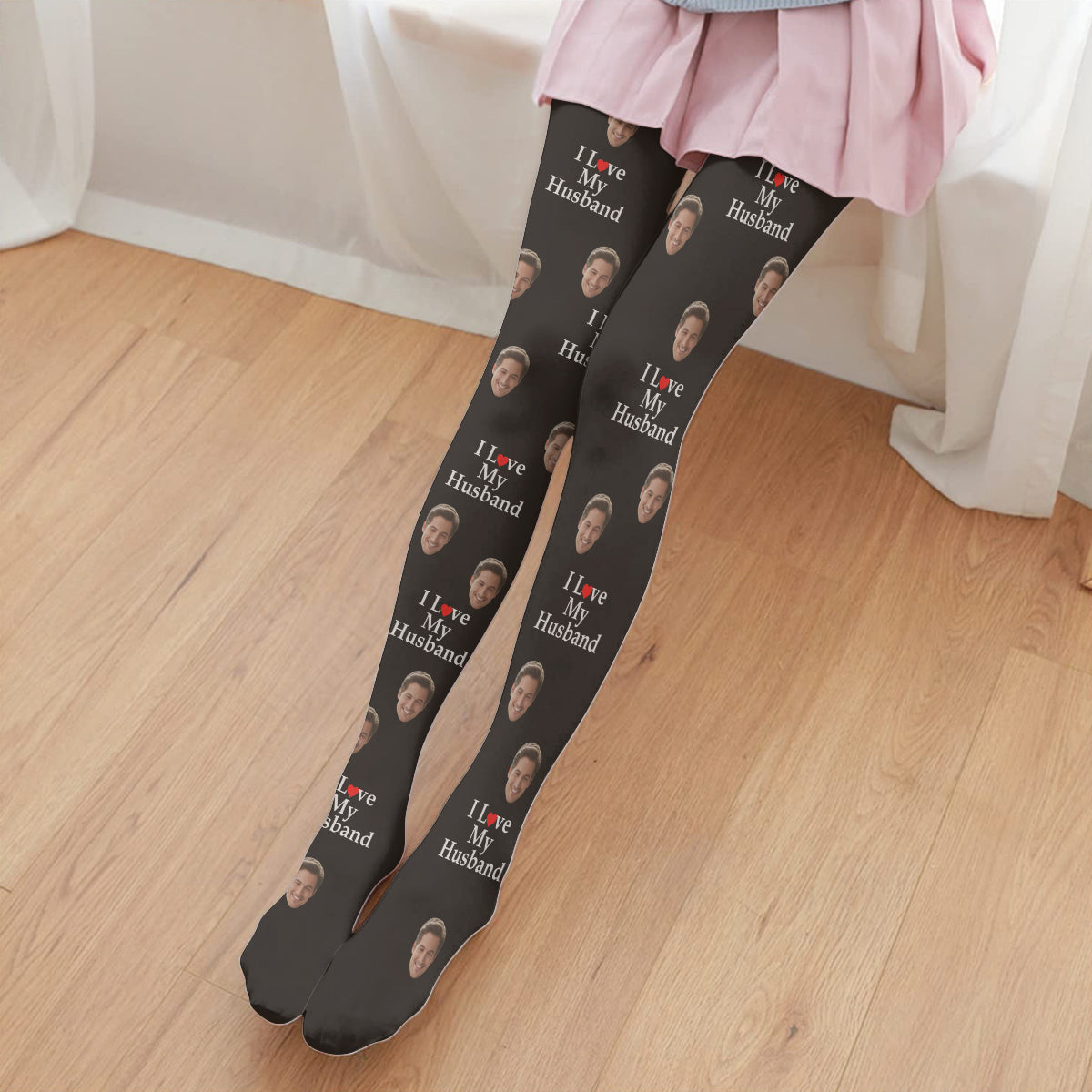 I Love You - Personalized Couple Women Pantyhose Tights