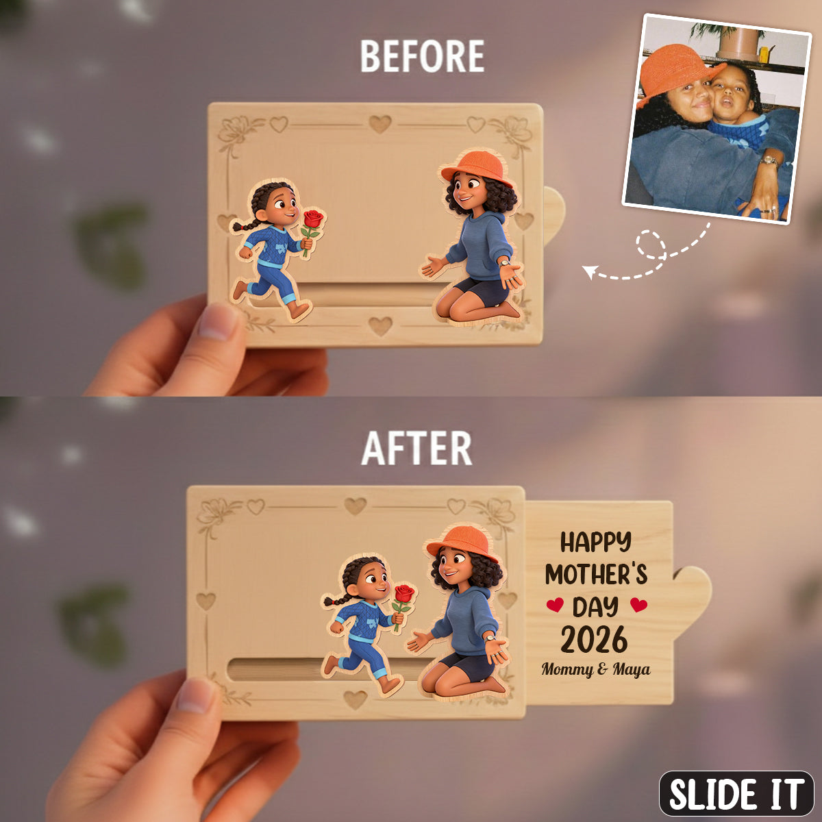 Message For Mother - Personalized Mother Sliding Ornament