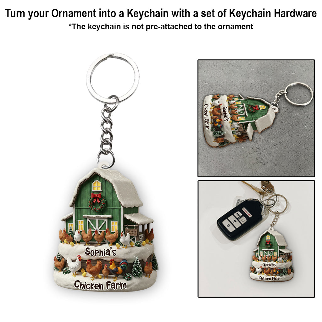 Chicken Farm - Personalized Chicken Ornament
