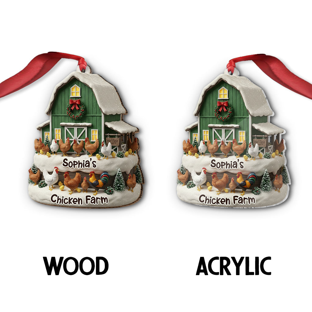 Chicken Farm - Personalized Chicken Ornament