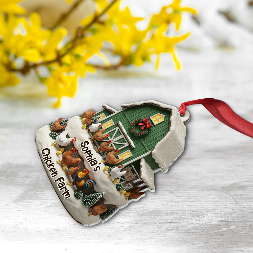 Chicken Farm - Personalized Chicken Ornament