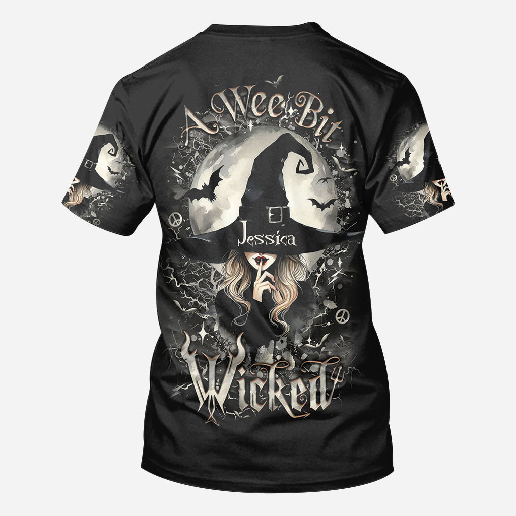 A Wee Bit Wicked - Personalized Witch All Over Shirt