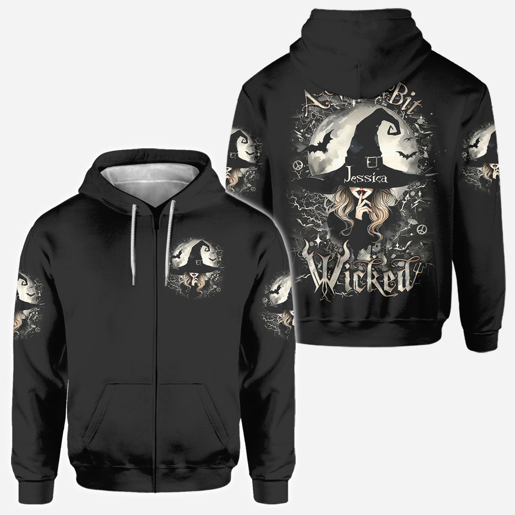 A Wee Bit Wicked - Personalized Witch All Over Shirt