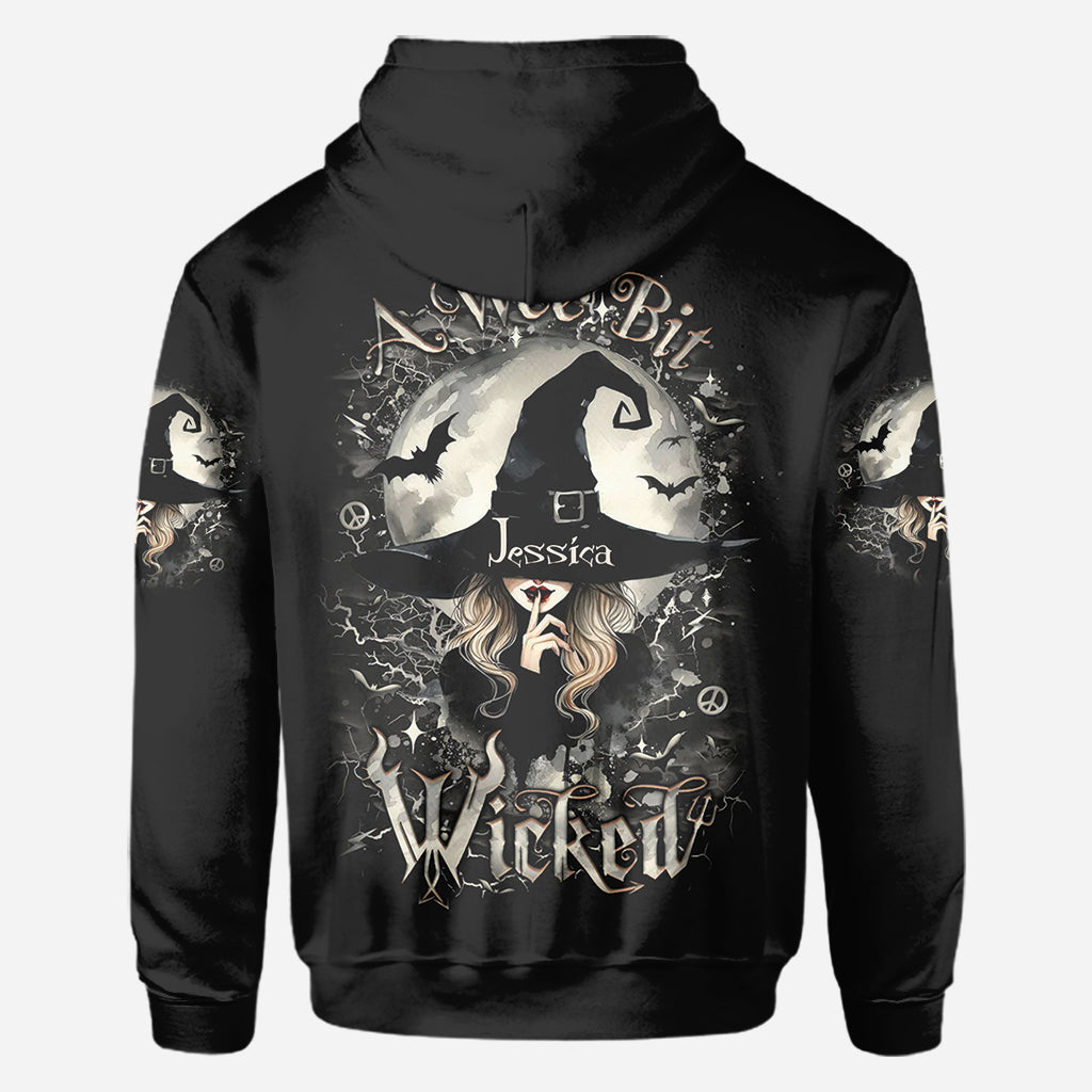 A Wee Bit Wicked - Personalized Witch All Over Shirt