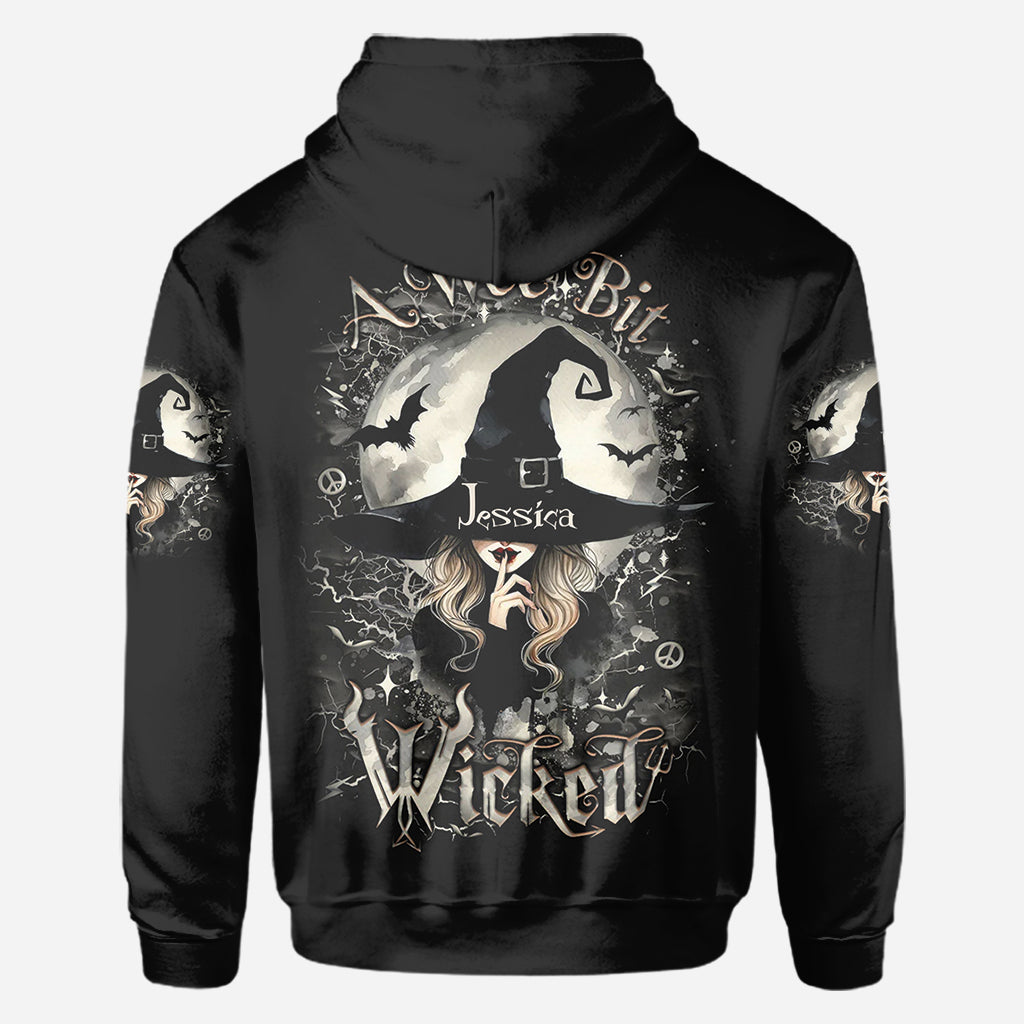 A Wee Bit Wicked - Personalized Witch All Over Shirt