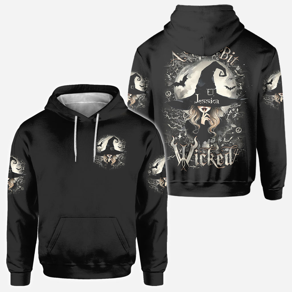 A Wee Bit Wicked - Personalized Witch All Over Shirt