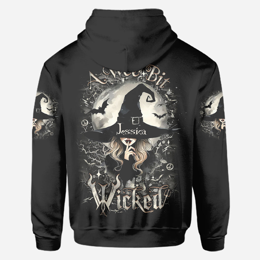 A Wee Bit Wicked - Personalized Witch All Over Shirt