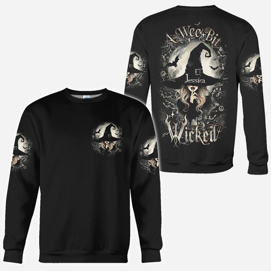 A Wee Bit Wicked - Personalized Witch All Over Shirt
