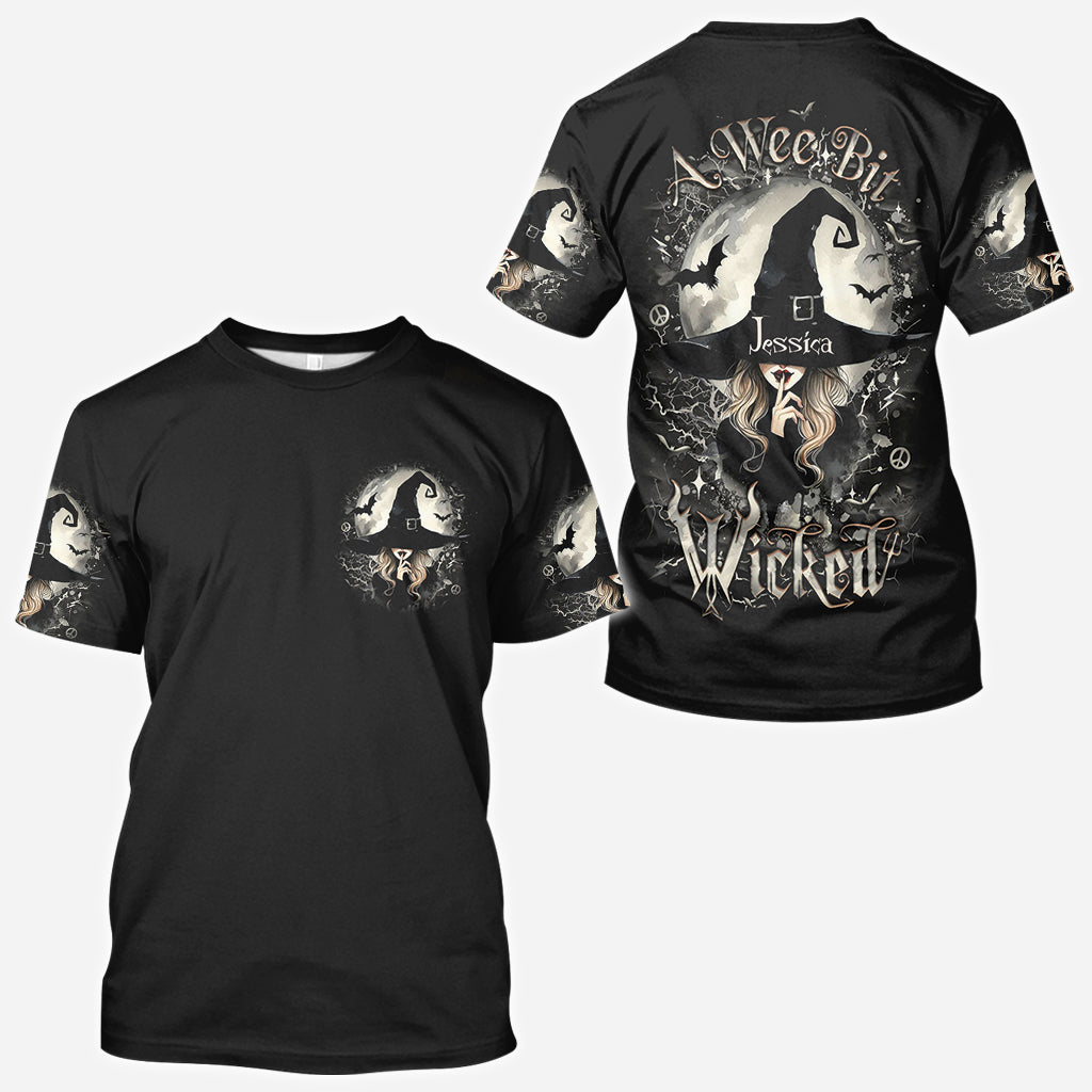 A Wee Bit Wicked - Personalized Witch All Over Shirt