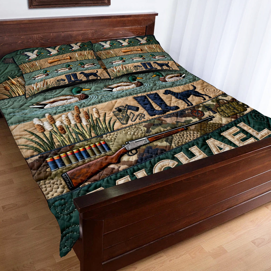 Duck Hunting Season - Personalized Hunting Quilt Set