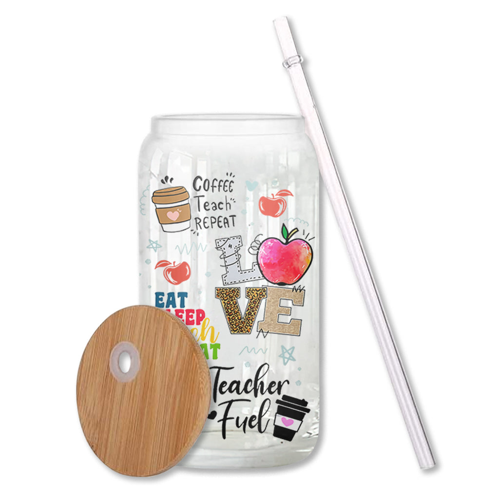 Back To School - Personalized Teacher Can Glass