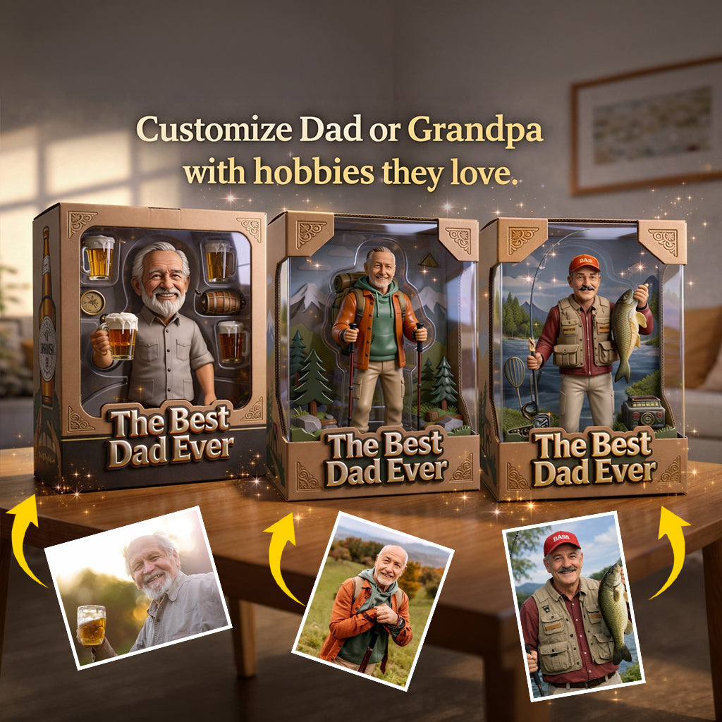 Father Gift, Customize Father With Hobby - Personalized Father Custom Shaped Acrylic Plaque