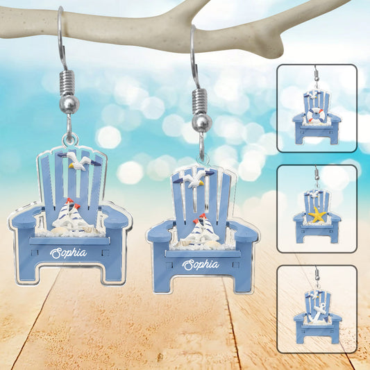 Beach Chair - Personalized Sea Lover Earrings