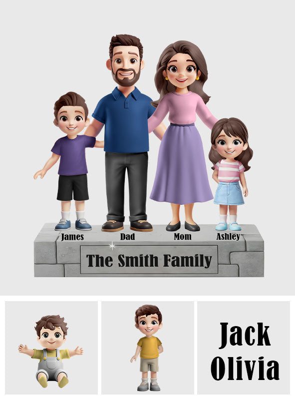 I Love My Family - Personalized Family Custom Shaped Acrylic Plaque