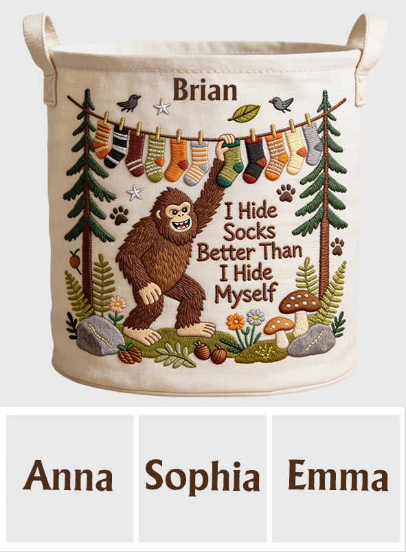 I Hide Socks - Personalized Hiking Storage Basket