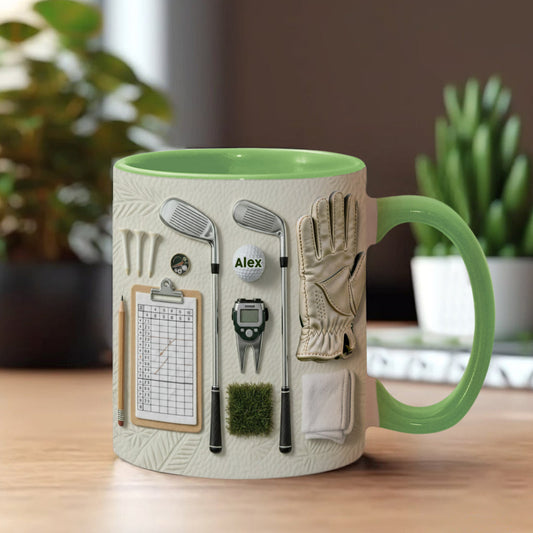 Live Love Golf - Personalized Golf Accent Mug