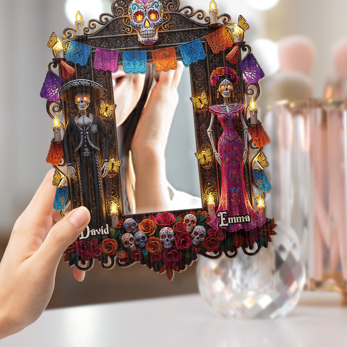 Till Death Do Us Part - Personalized Couple Wall Hanging Mirror