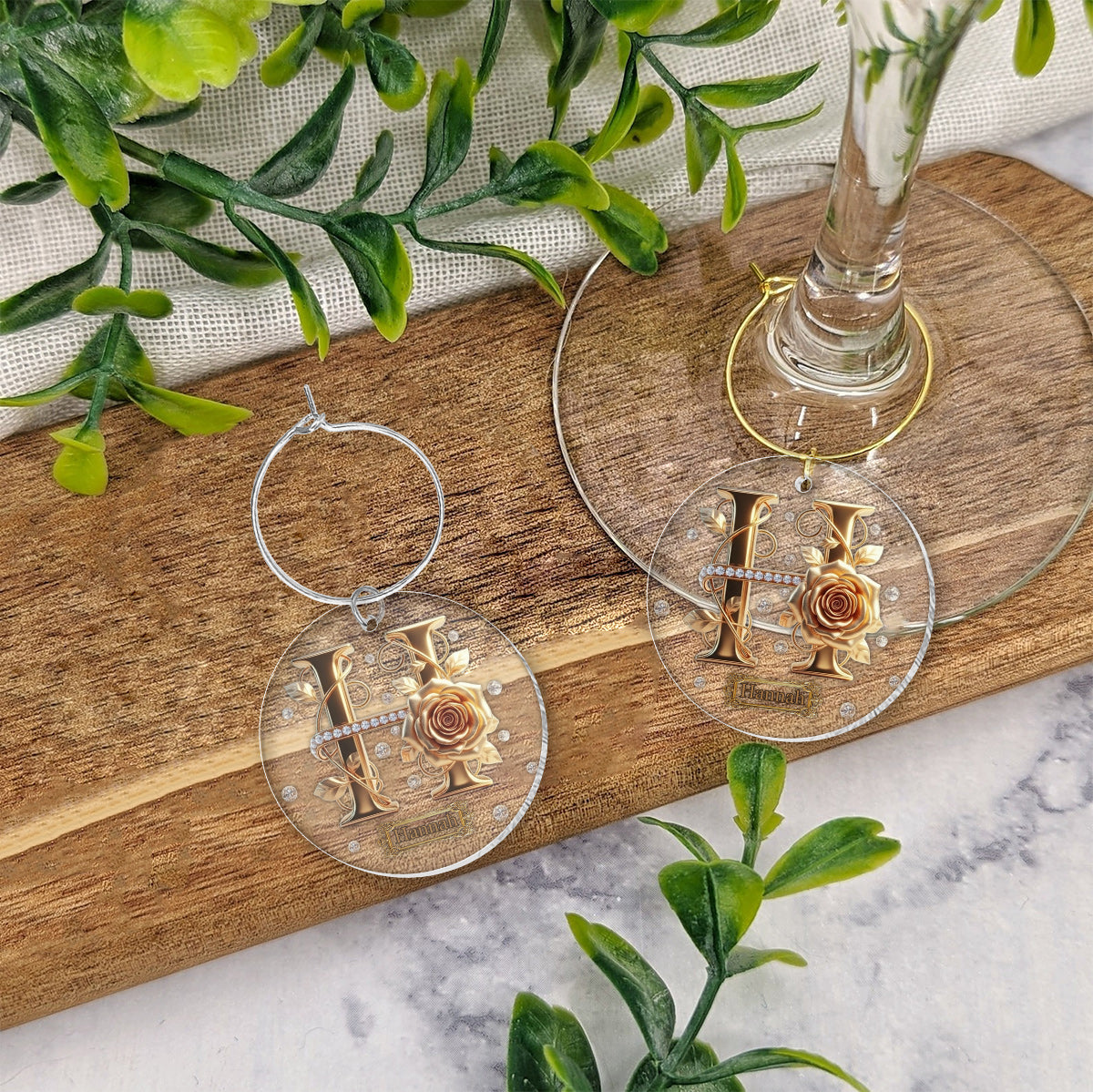 Alphabet Initial For Wine Lovers - Personalized Wine Wine Glass With Long Stem