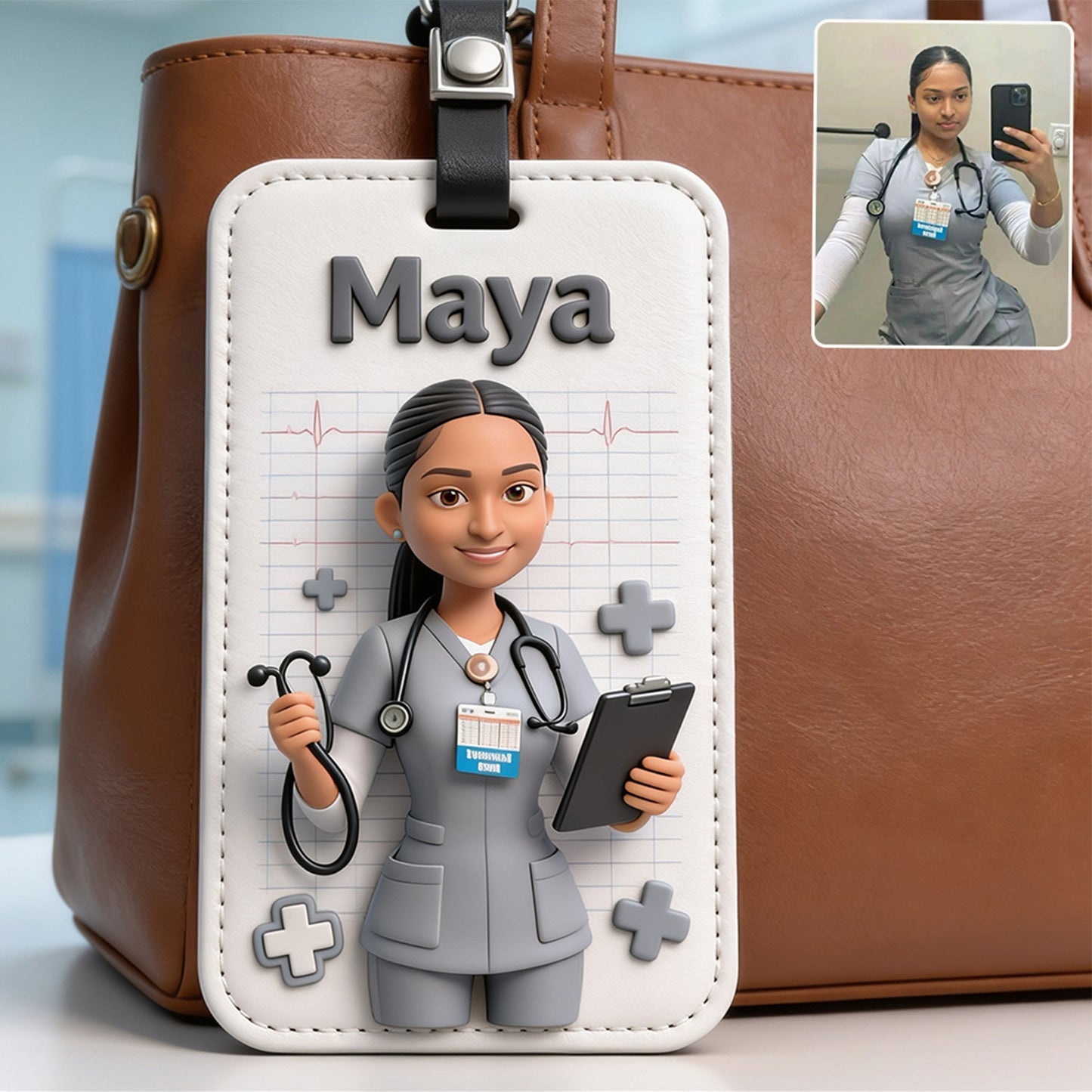Nurse Bag Tag - Personalized Nurse Luggage Tag