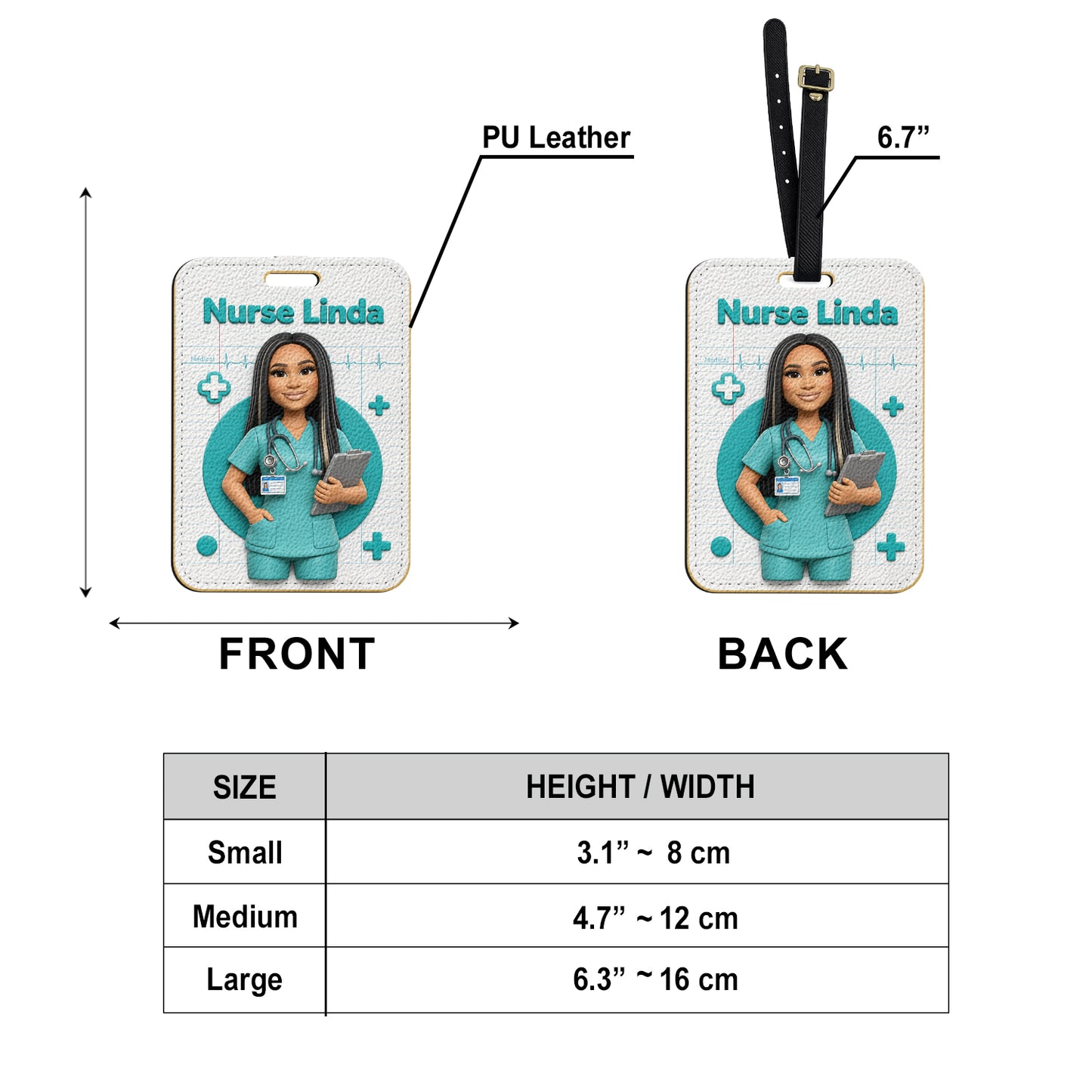 Nurse Bag Tag - Personalized Nurse Luggage Tag