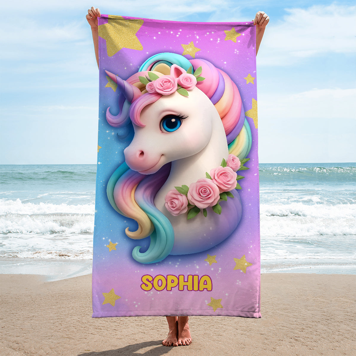 Cute Unicorn - Personalized Unicorn Quick-dry Beach Towel/ Bath Towel