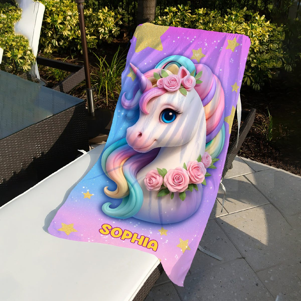 Cute Unicorn - Personalized Unicorn Quick-dry Beach Towel/ Bath Towel