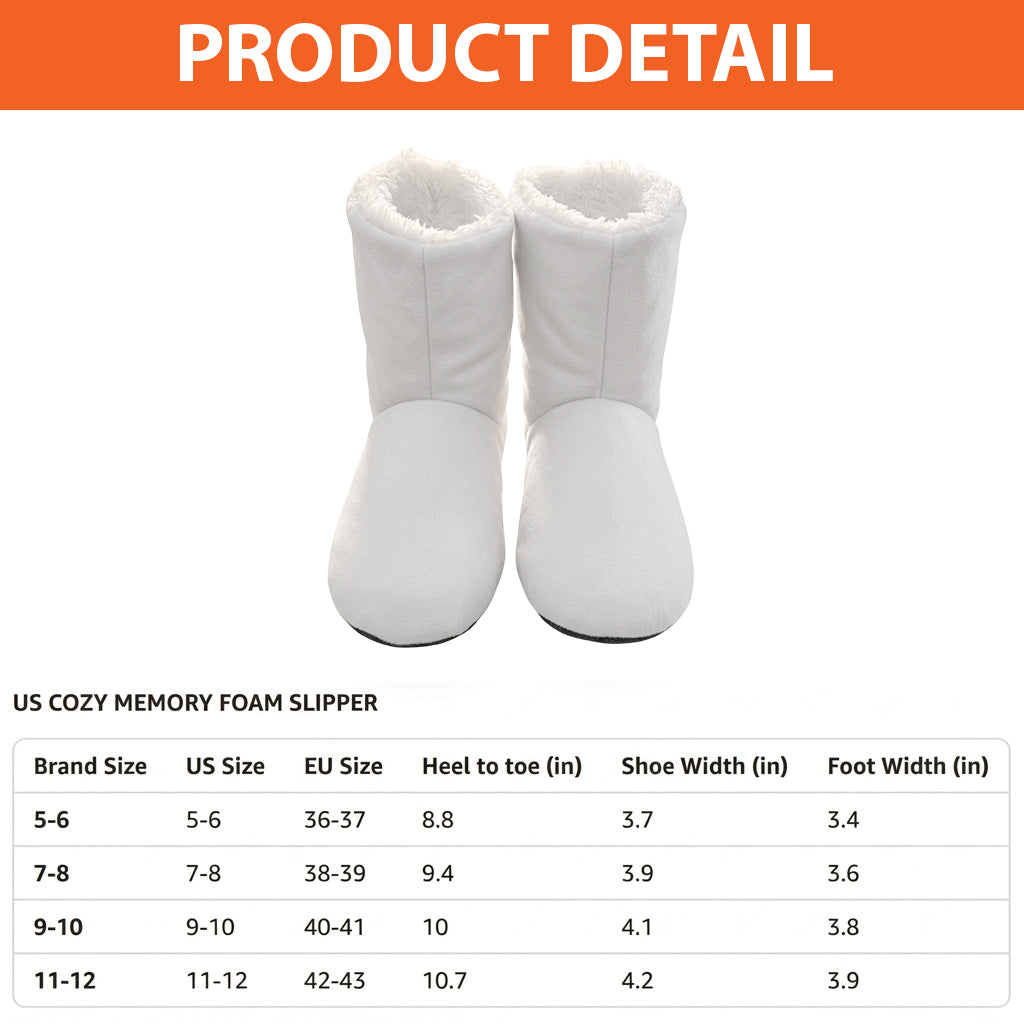 Sewing Lovers Gift - Personalized Sewing Faux Fur Boot Slippers