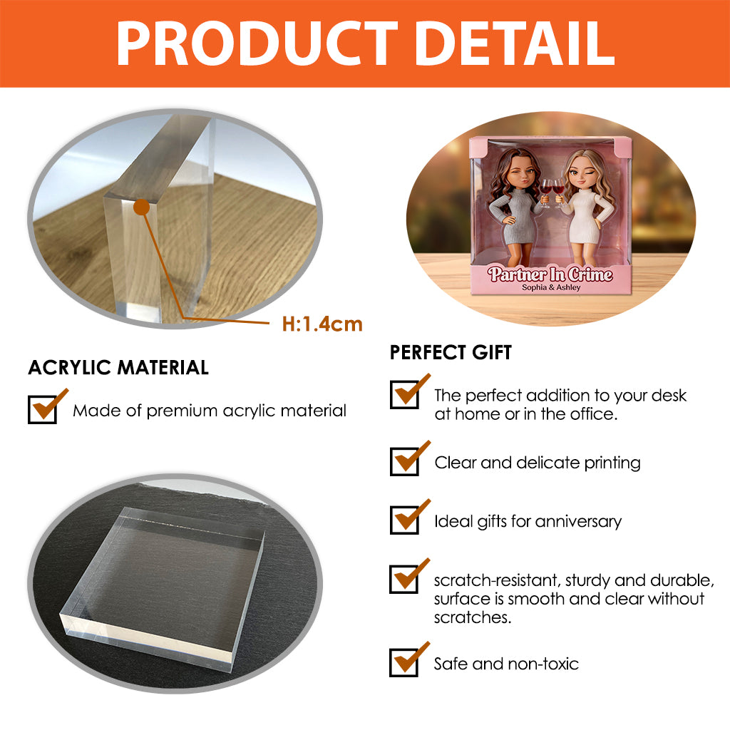 Custom From Any Photo - Personalized Bestie Custom Shaped Acrylic Plaque