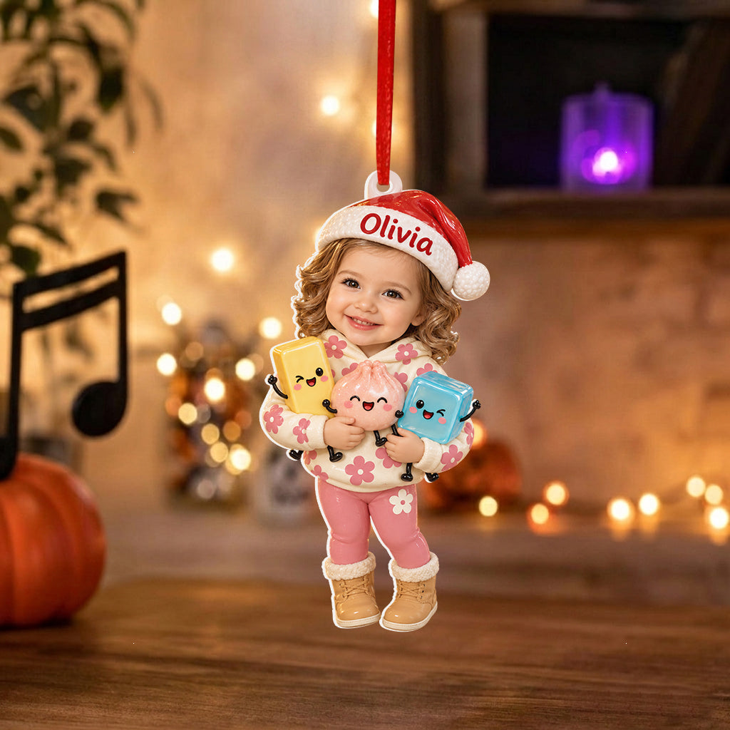 Merry Squishmas Gift For Kids - Personalized Kid Premium 3D Ornament