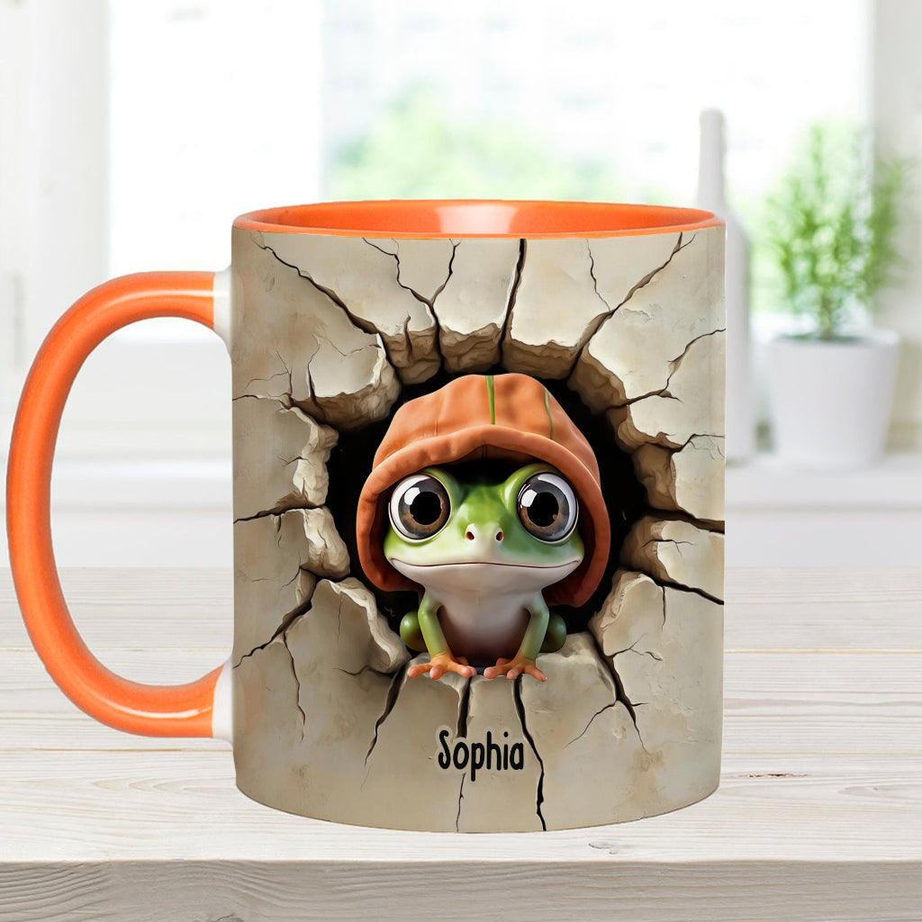 Cute Frog - Personalized Frog Accent Mug