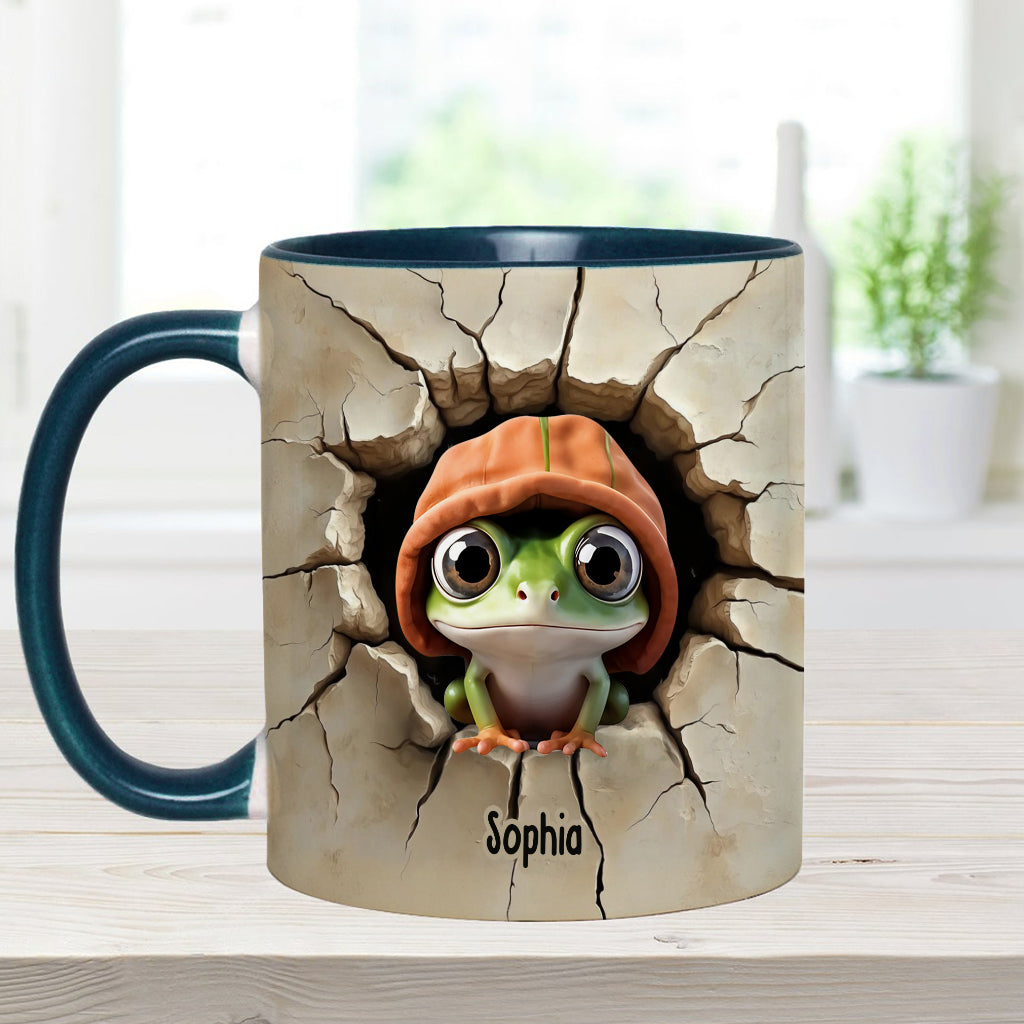 Cute Frog - Personalized Frog Accent Mug