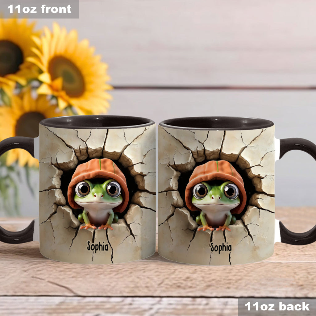Cute Frog - Personalized Frog Accent Mug