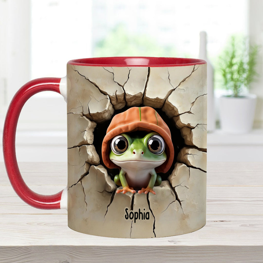 Cute Frog - Personalized Frog Accent Mug