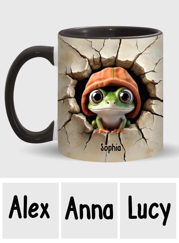 Cute Frog - Personalized Frog Accent Mug