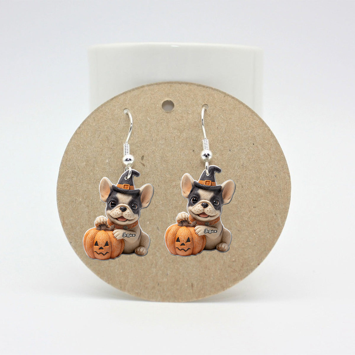 No Tricks Just Treats - Personalized Dog Earrings