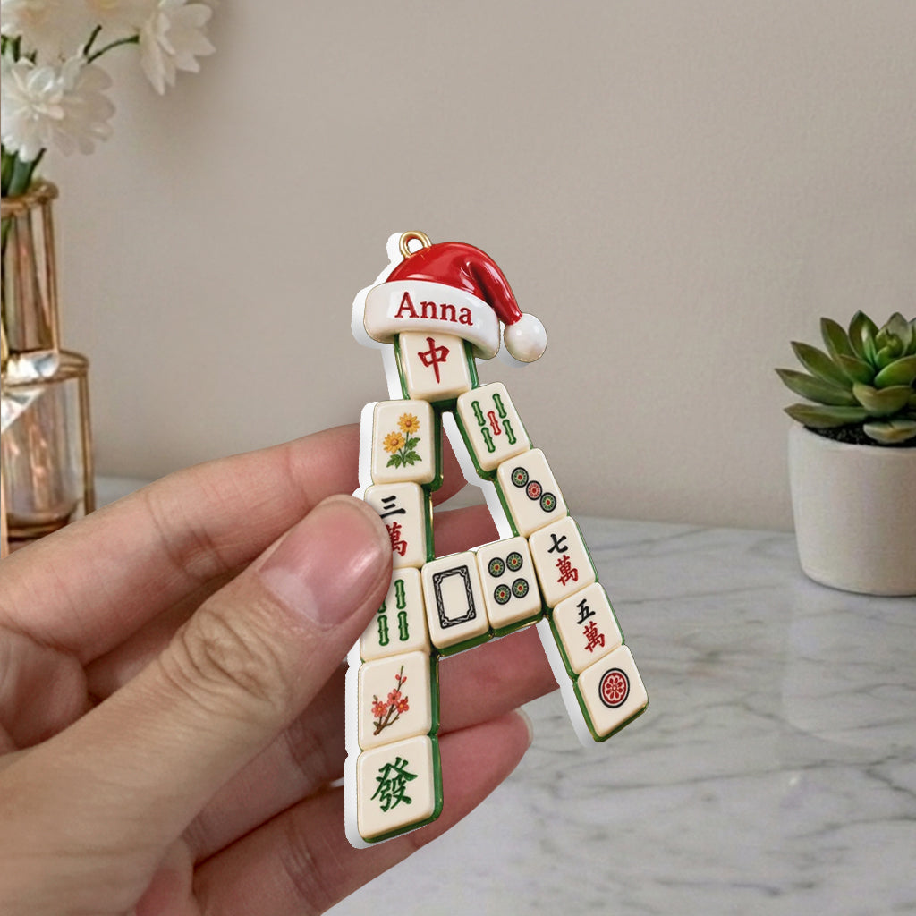 Mahjong Girl - Personalized Mahjong Premium 3D Ornament