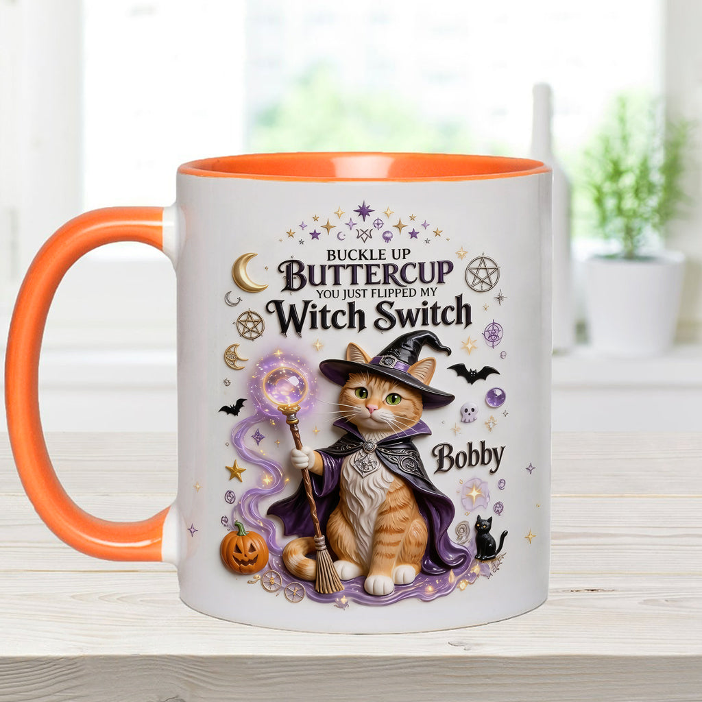 Cat Witch - Personalized Cat Accent Mug & Coaster