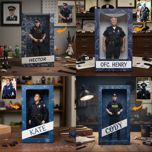 Custom Any Photo - Personalized Police Officer Custom Shaped Acrylic Plaque