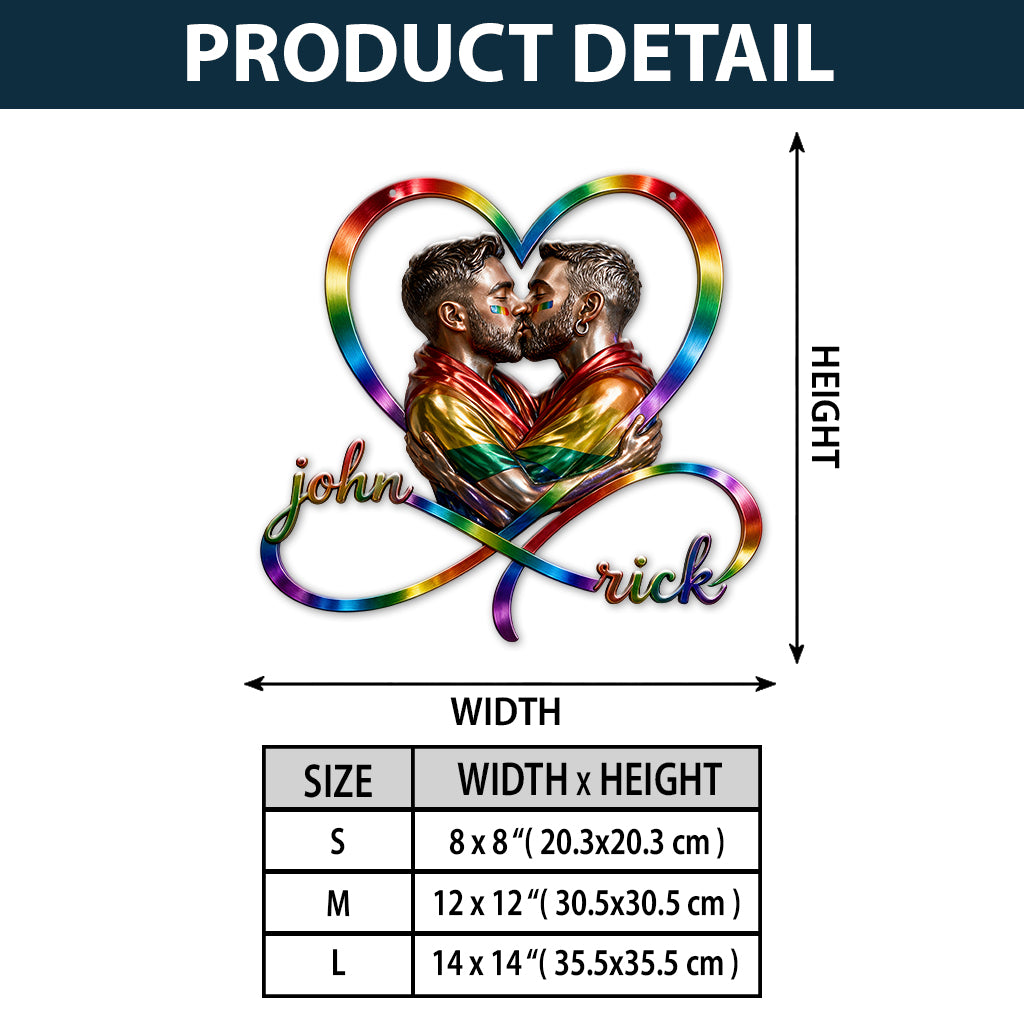 Love Is Love - Personalized LGBT Support 3D Printed Cut Metal Sign