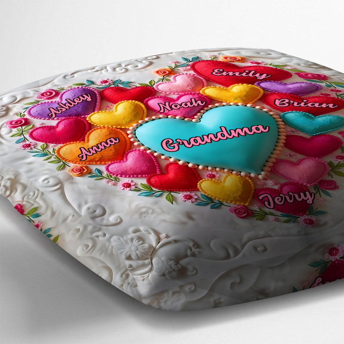 Best Grandma/ Mom Ever - Personalized Grandma Throw Pillow